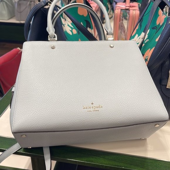 Kate Spade Leila Medium Triple Compartment Satchel Hazy Morning Color - Picture 13 of 16